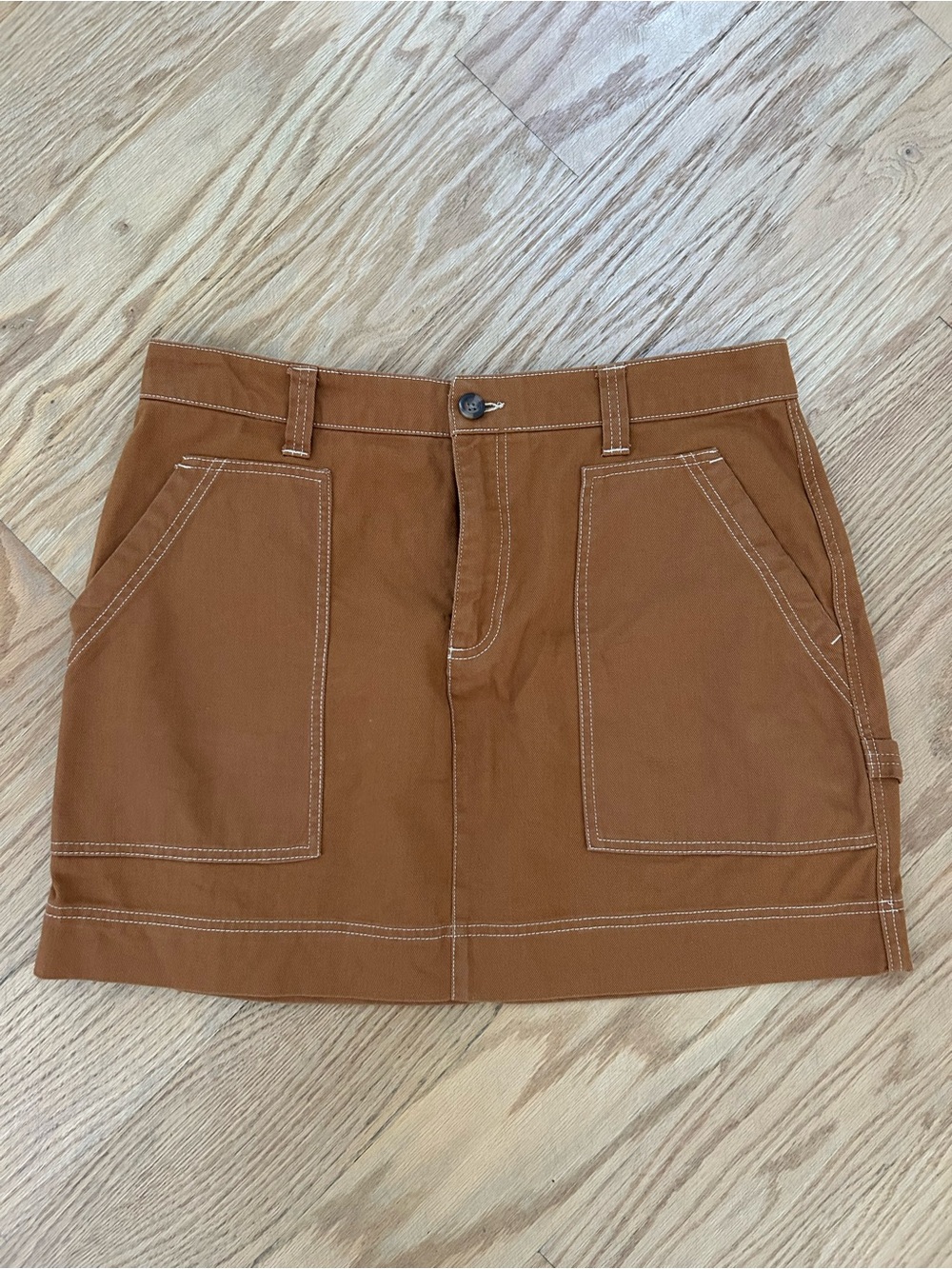 Old Navy Rust Brown Mini Skirt with Front Pockets